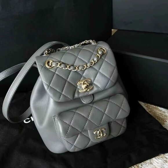 CHANEL Duma Backpack Grey - Picture 1 of 7